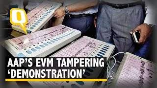 The Quint  Watch AAP ‘Demonstrates’ How to Hack an EVM in Delhi Assembly [upl. by Yllrebmik]