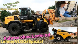 LohnerVLOGSPEZIAL New Holland Radlader W170D mit Joysticklenkung I CR 790 mit Raupe Straßenfahrt [upl. by Bearce]