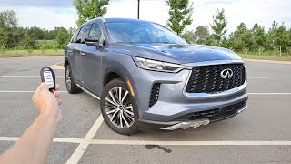 2022 Infiniti QX60 Sensory AWD Start Up Walkaround POV Test Drive and Review [upl. by Grosz]