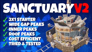 Rust Base Design  Wide Gap 2x1 w Tight Gap Inner Peaks Shell SoloDuoTrio Base Building Tutorial [upl. by Malissia]