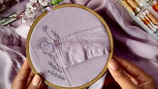 Embroidery on shirt pocket  Embroidery video  Embroidery for Beginners  Let’s Explore [upl. by Scriven759]