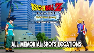 DBZ Kakarot All Memorial Spots Locations amp Battles DLC 6 Over 9000 Memories [upl. by Halbeib437]