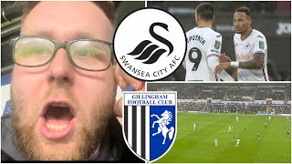 Swansea City 31 Gillingham  CRAZY RED CARD 3 GOALS amp THROUGH TO THE NEXT ROUND  Match Vlog 123 [upl. by Rhoades938]