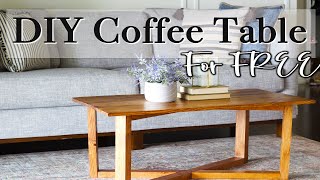 How to Build a Scrap Wood Coffee Table for FREE [upl. by Teik]