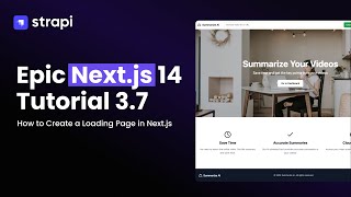 How to Implementing a Loading Page in Nextjs – Part 37 Epic Nextjs Tutorial for Beginners [upl. by Treva7]