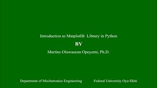 Intro Matplotlib [upl. by Azilem]