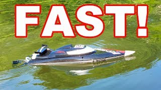 BRUSHLESS Fast Self Righting RC Boat  FeiLun FT012 Speed Racing Boat  TheRcSaylors [upl. by Tacy371]