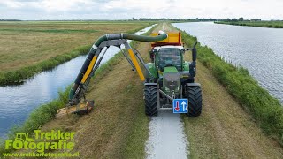 Kade maaien  Luimstra  Ditch Bank Mowing  Grabenmähen  Fendt  Hemos [upl. by Frederick65]