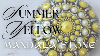 Summer Yellow Mandala Stone Painting [upl. by Telford140]