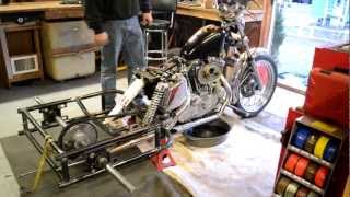 Homemade 1976 Harley Davidson Sportster Trike  Running amp Testing Drive Axle [upl. by Niwrud532]