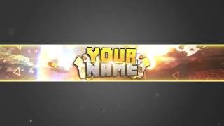 ★EPIC MINECRAFT BANNER FOR PHOTOSHOP  CS6  CS5  CC★ [upl. by Esinad]