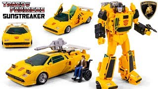 Transformers G1 KO Masterpiece MP39 Sunstreker Lamborghihi Countach LP500s Vehicle Car Robot Toys [upl. by Nnek]