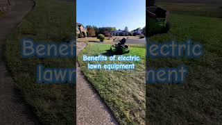 Electric lawn equipment is good for the environment and our health sustainability lawnmowers [upl. by Ruffin345]