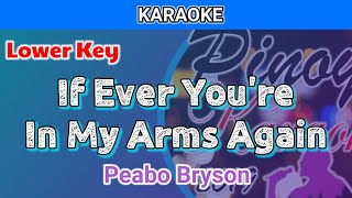 If Ever Youre In My Arms Again by Peabo Bryson Karaoke  Lower Key [upl. by Darrelle528]