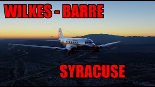 LES DC3 v2 in XPlane 12  AMERICAN AIR MAIL RUN KAVP  KSYR Live Stream Export [upl. by Frasch]