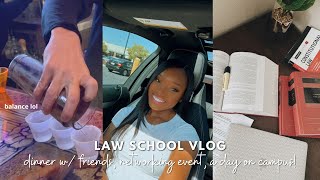 law school vlog dinner  game night campus networking event  admitted students weekend [upl. by Sami]