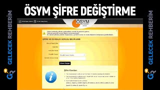 ÖSYM Geçici Şifre Değiştirme [upl. by Dunton681]