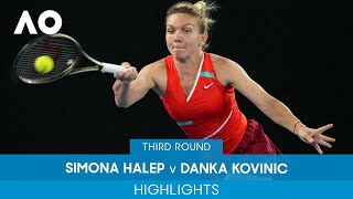 Simona Halep v Danka Kovinic Highlights 3R  Australian Open 2022 [upl. by Giovanna]