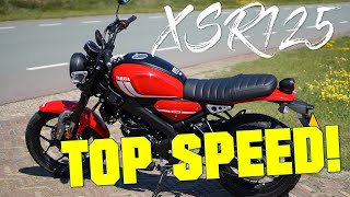 YAMAHA XSR125 TOP SPEED  GPS TOP SPEED [upl. by Asenej]