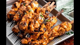 Bang Bang Chicken Skewers Easy Grill or Air FryerOven Recipe [upl. by Igal]