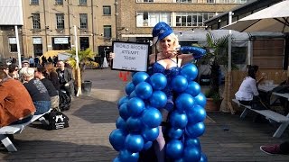 Sapphira  BurlesqueAPeel  Most Balloons Popped on a Burlesque Costume  82  New World Record [upl. by Varion]