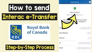 Send Interac eTransfer RBC App  Send Money using RBC Mobile App  RBC Royal Bank Transfer Money [upl. by Rufe85]