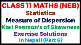 Class 11 Maths  Measure of Dispersion P6  Skewness and Karl Pearsons Coefficient of Skewness [upl. by Lucio]