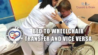 BED TO WHEELCHAIR TRANSFER AND VICE VERSA  Gerald and Kram [upl. by Aley]