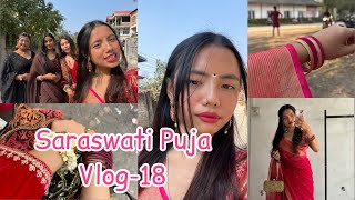 Saraswati Puja 2024  Dibrugarh University  Vlog18  🩷🧿 [upl. by Adnaram]