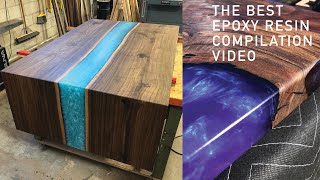 RESIN EPOXY  5 AMAZING EPOXY RESIN TABLE amp RESIN ART  DIY WOODWORKING PROJECT COMPILATION [upl. by Latsryc]