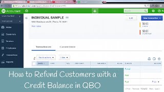 How to refund customers with a credit balance for QB Online users [upl. by Prichard]