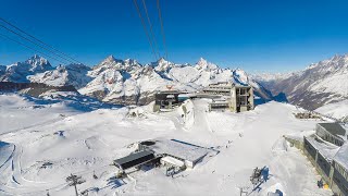 Switzerland  Zermatt  Matterhorn Express Cableway  4K  ROUND TRIP  Zermatt to Klein Matterhorn [upl. by Illek628]