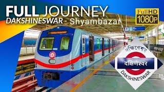 Full Journey Dakshineswar To Shyambazar Metro Railway Station [upl. by Litton]