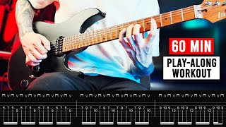 BEST 60 MIN GUITAR WORKOUT  alternate picking sweep picking legato amp more [upl. by Hamforrd]