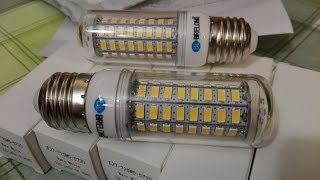 Brelong led corn bulb 12w 1200Lm SMD5730 unboxing and try [upl. by Maurie144]