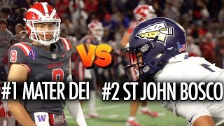 1 Mater Dei vs 2 St John Bosco 2024 High School Football Showdown [upl. by Graff]