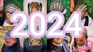 🔥💯2024 New Kids Cornrow Braids Hairstyles Ideas  Little Girls Cornrow Braids Hairstyles ♥️ [upl. by Lenno]