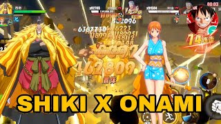 Gameplay Pve Shiki X Onami  One Piece Fighting Path [upl. by Llenod288]