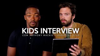 KIDS INTERVIEW Sebastian Stan amp Anthony Mackie  PeopleTV LEGENDADO [upl. by Rj74]