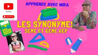 Lexique  les synonymes  5ème et 6ème AEP [upl. by Alverson]