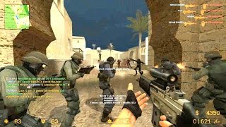 Counter Strike Source Zombie Riot mod online gameplay on Dust 1 map [upl. by Annairol447]