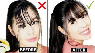 How I Style My Bangs Trim amp Train See Through Korean BangsBeautyklove [upl. by Susette]