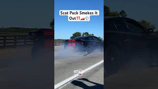 Scat Pack Charger Does Burnout Leaving Car Show [upl. by Cathryn42]