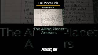 The Ailing Planet Class 11 Questions and Answers  Hornbill Answers cbse shorts cbse11th answers [upl. by Jenica422]