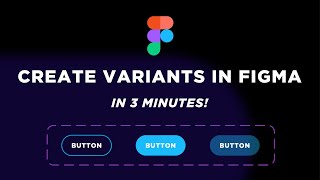 Create BUTTONS with VARIANTS in Figma  Easy Tutorial [upl. by Anawyt]