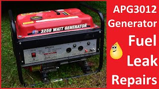 All Power Generator APG3012 Fuel Leak Repairs  Petcock and Carburetor Gaskets [upl. by Waldron853]