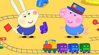 Peppa Pig Świnka Peppa po Polsku  Zabawa z pociągami  Bajki Po Polsku [upl. by Milak231]