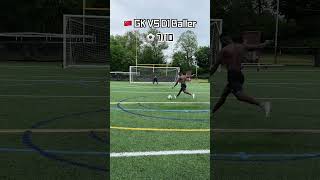 Finishing Challenge with Division 1 Baller at Boston College soccer football goalkeeper shoot [upl. by Arual]