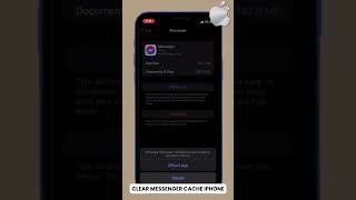 How To Clear Messenger Cache On iPhone [upl. by Nohsad433]