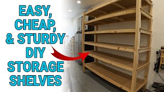 How to Make Heavy Duty Shelving Units for Your Shop Garage or Basement [upl. by Germana]